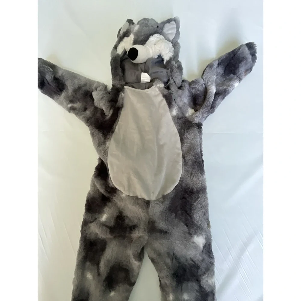 Wolf Onsite Children's Halloween Furry Head Attached Sz4 Fun Party Dress Up